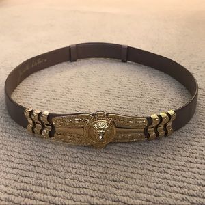 Tan Judith Leiber Adjustable Belt